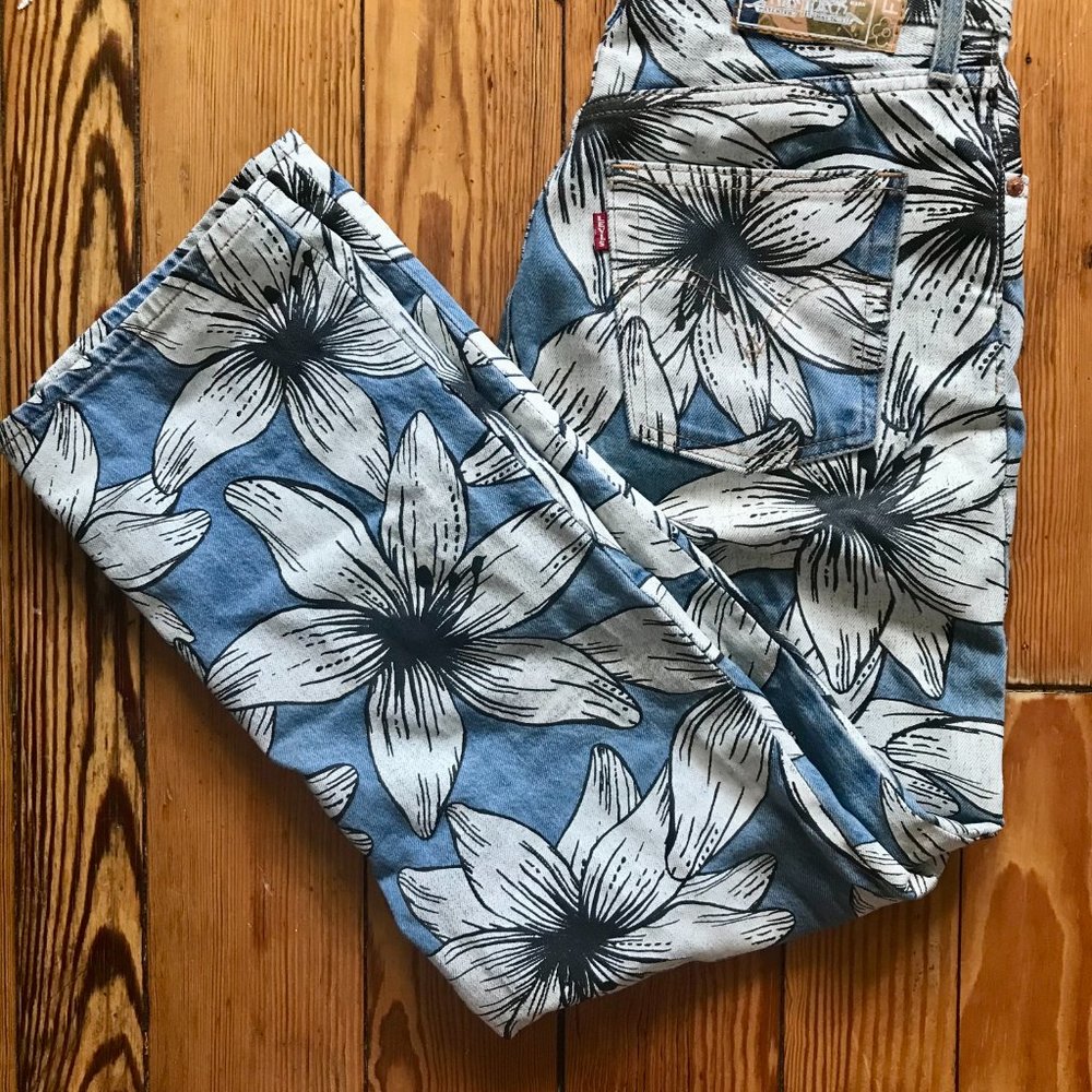 LEVI'S X FARM RIO RIBCAGE CROPPED WOMEN'S JEANS